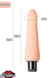 Gerçekçi Dokulu Titreşimli Yapay Penis Dildo 19.2 Cm TPE Pil Çalışan Çok Hızlı Vibratör