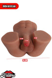 Anal Girişli Titreşimli Erkek Testisli Sünnetsiz 4 Kg 30 cm Melez Realistik Mastürbatör