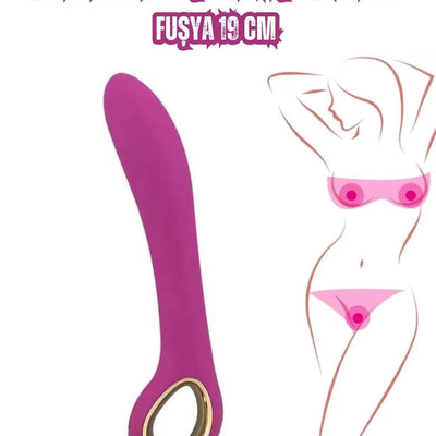Medikal Silikon Tutma Aparatlı G-Spot ve Anal Uyarıcı Çok Amaçlı Vibratör Fuşya 19 Cm