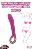 Medikal Silikon Tutma Aparatlı G-Spot ve Anal Uyarıcı Çok Amaçlı Vibratör Fuşya 19 Cm