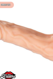 Gerçekçi Dokulu Titreşimli Yapay Penis Dildo 20 Cm TPE Multi Speed Pil Çalışan Vibratör Testisli Tasarım