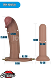 Lovetoy Ultra Realistik Belden Bağlamalı İçi Boş Strap On Melez Dildo Penis 23.6 Cm