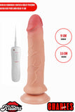 Kablolu Kumandalı Vantuzlu Güçlü Titreşimli Kayar Deri Penis Skin Dildo 19 cm