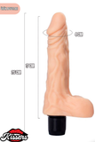 Gerçekçi Dokulu Titreşimli Yapay Penis Dildo 20 Cm TPE Multi Speed Pil Çalışan Vibratör Testisli Tasarım