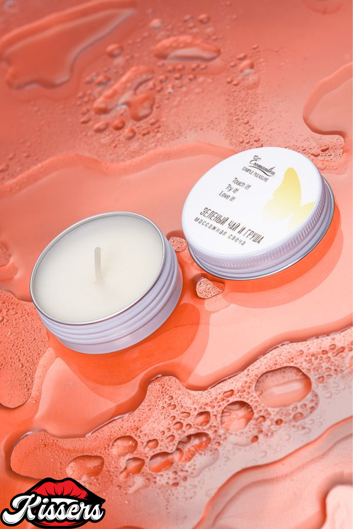 Kissers Eromantica Yeşil Çay ve Armut Aromalı Masaj Mumu 30 Ml