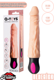 Gerçekçi Dokulu Isıtmalı Şarjlı Titreşimli Yapay Penis Dildo 25 Cm TPE Multi Speed Büyük Boy Vibratör