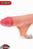 Kablolu Kumandalı Vantuzlu Güçlü Titreşimli Kayar Deri Penis Skin Dildo 19 cm