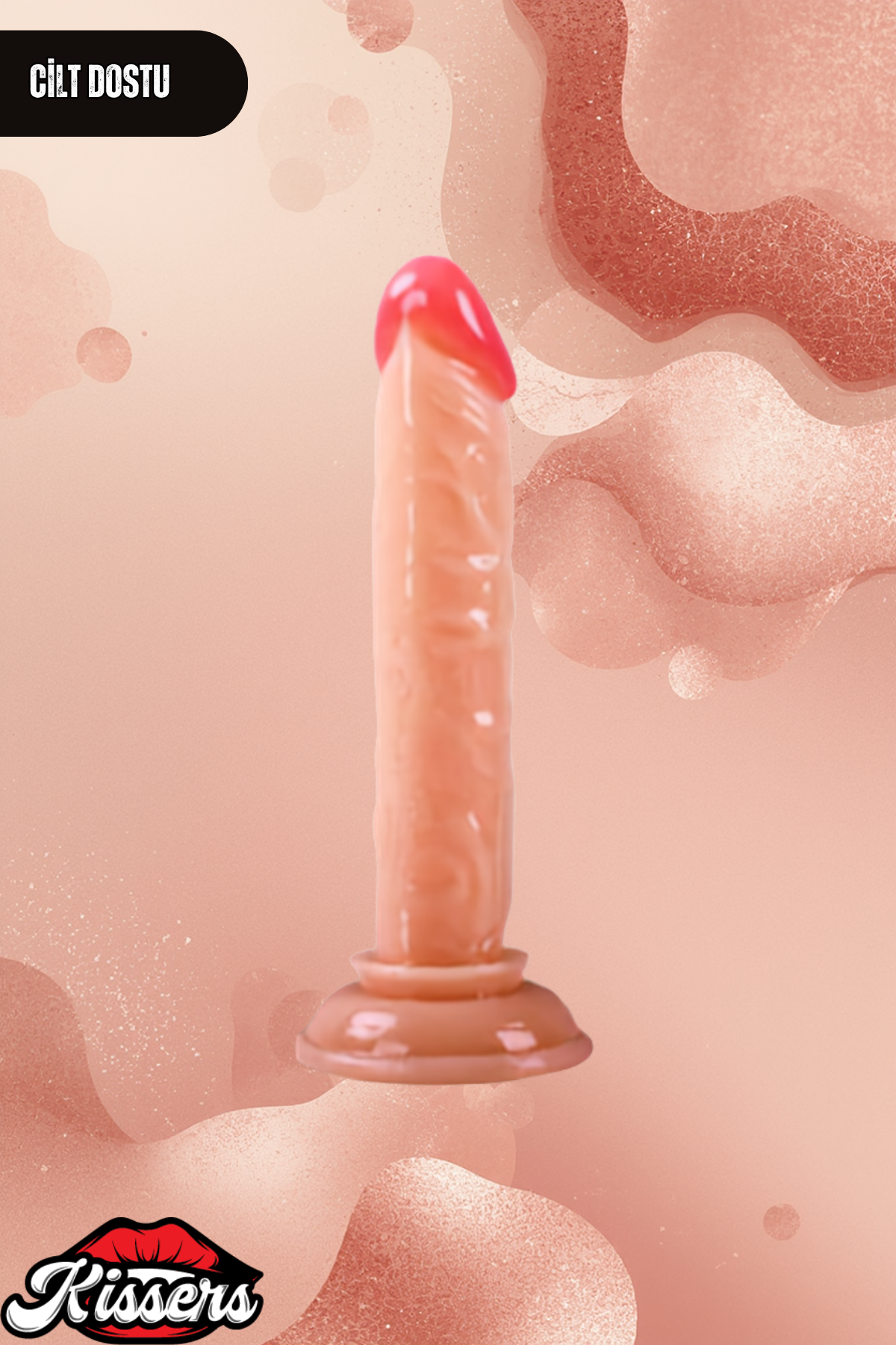 Gerçekçi Realistik Dokuda Vantuzlu Dildo Yapay Sert Penis 14.5 cm