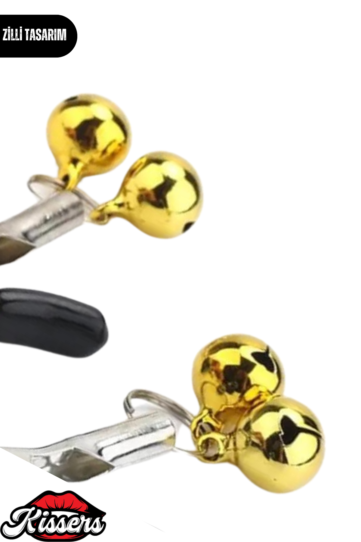 Sarı Zilli Göğüs Uyarıcı Meme Ucu Klipsi Nipple Clamps With Yellow Bell