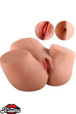 Ultra Realistik Premium Doku Manken Çift Girişli Kalça Mastürbatör 9 Kg Titreşimli Suni Vajina