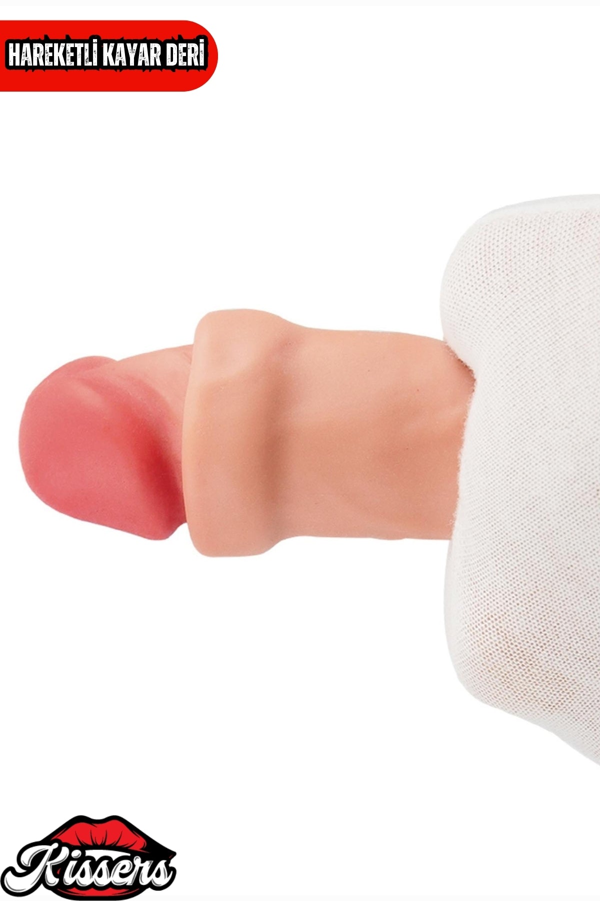 Kablolu Kumandalı Vantuzlu Güçlü Titreşimli Kayar Deri Penis Skin Dildo 19 cm