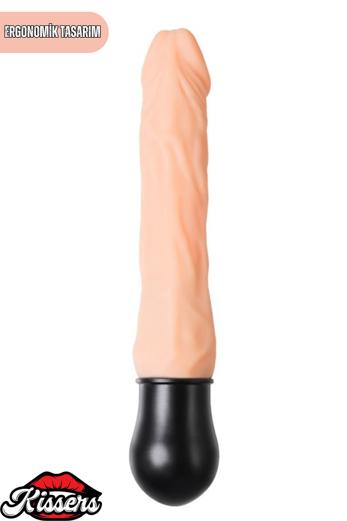 Gerçekçi Dokulu Isıtmalı Şarjlı Titreşimli Yapay Penis Dildo 25 Cm TPE Multi Speed Büyük Boy Vibratör