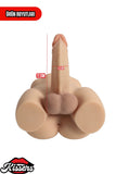 Anal Girişli Titreşimli Erkek Testisli 3.6 Kg 17 cm Ten Rengi Realistik Mastürbatör