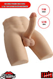 Anal Girişli Titreşimli Erkek Testisli 5.2 Kg 17 cm Ten Rengi Realistik Mastürbatör