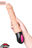 Gerçekçi Dokulu Isıtmalı Şarjlı Titreşimli Yapay Penis Dildo 25 Cm TPE Multi Speed Büyük Boy Vibratör
