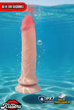 Kablolu Kumandalı Vantuzlu Güçlü Titreşimli Kayar Deri Penis Skin Dildo 19 cm