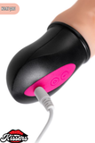 Gerçekçi Dokulu Isıtmalı Şarjlı Titreşimli Yapay Penis Dildo 25 Cm TPE Multi Speed Büyük Boy Vibratör