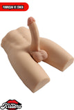 Anal Girişli Titreşimli Erkek Testisli 5.2 Kg 17 cm Ten Rengi Realistik Mastürbatör