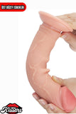 Kablolu Kumandalı Vantuzlu Güçlü Titreşimli Kayar Deri Penis Skin Dildo 20 cm