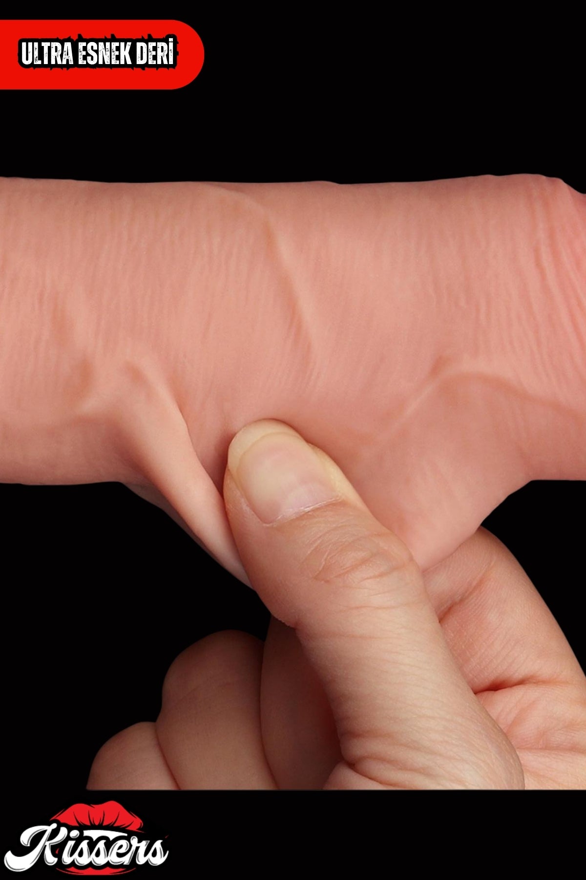 Kablolu Kumandalı Vantuzlu Güçlü Titreşimli Kayar Deri Penis Skin Dildo 20 cm