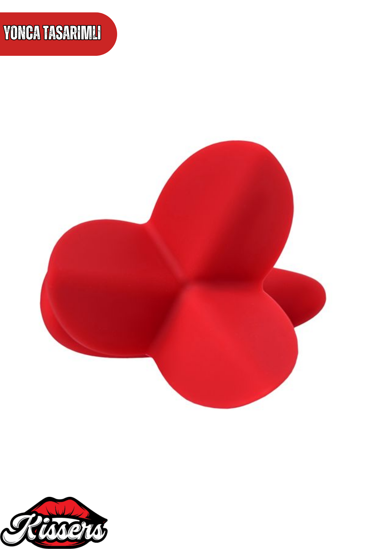 Flower Genişleyen Açılabilir Silikon Anal Plug 9 cm Kırmızı Üç Kollu Tasarım