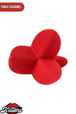 Flower Genişleyen Açılabilir Silikon Anal Plug 9 cm Kırmızı Üç Kollu Tasarım