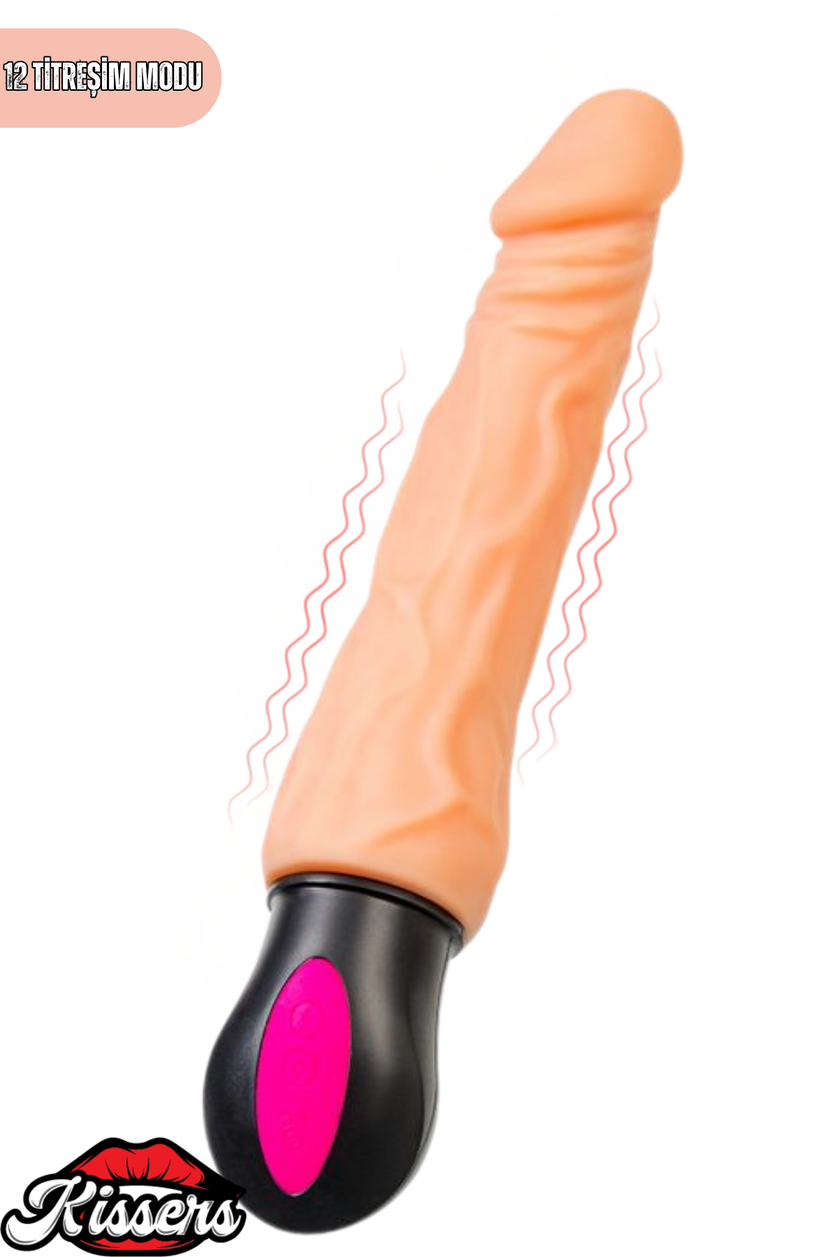 Gerçekçi Dokulu Isıtmalı Şarjlı Titreşimli Yapay Penis Dildo 26 Cm TPE Multi Speed Büyük Boy Vibratör