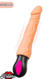 Gerçekçi Dokulu Isıtmalı Şarjlı Titreşimli Yapay Penis Dildo 26 Cm TPE Multi Speed Büyük Boy Vibratör