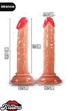 Gerçekçi Realistik Dokuda Vantuzlu Dildo Yapay Sert Penis 14.5 cm