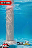 Kablolu Kumandalı Vantuzlu Güçlü Titreşimli Kayar Deri Penis Skin Dildo 20 cm