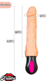 Gerçekçi Dokulu Isıtmalı Şarjlı Titreşimli Yapay Penis Dildo 26 Cm TPE Multi Speed Büyük Boy Vibratör