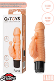 Gerçekçi Dokulu Rabbit Titreşimli Yapay Penis Dildo 17 Cm TPE Pil Çalışan Multi Speed Vibratör