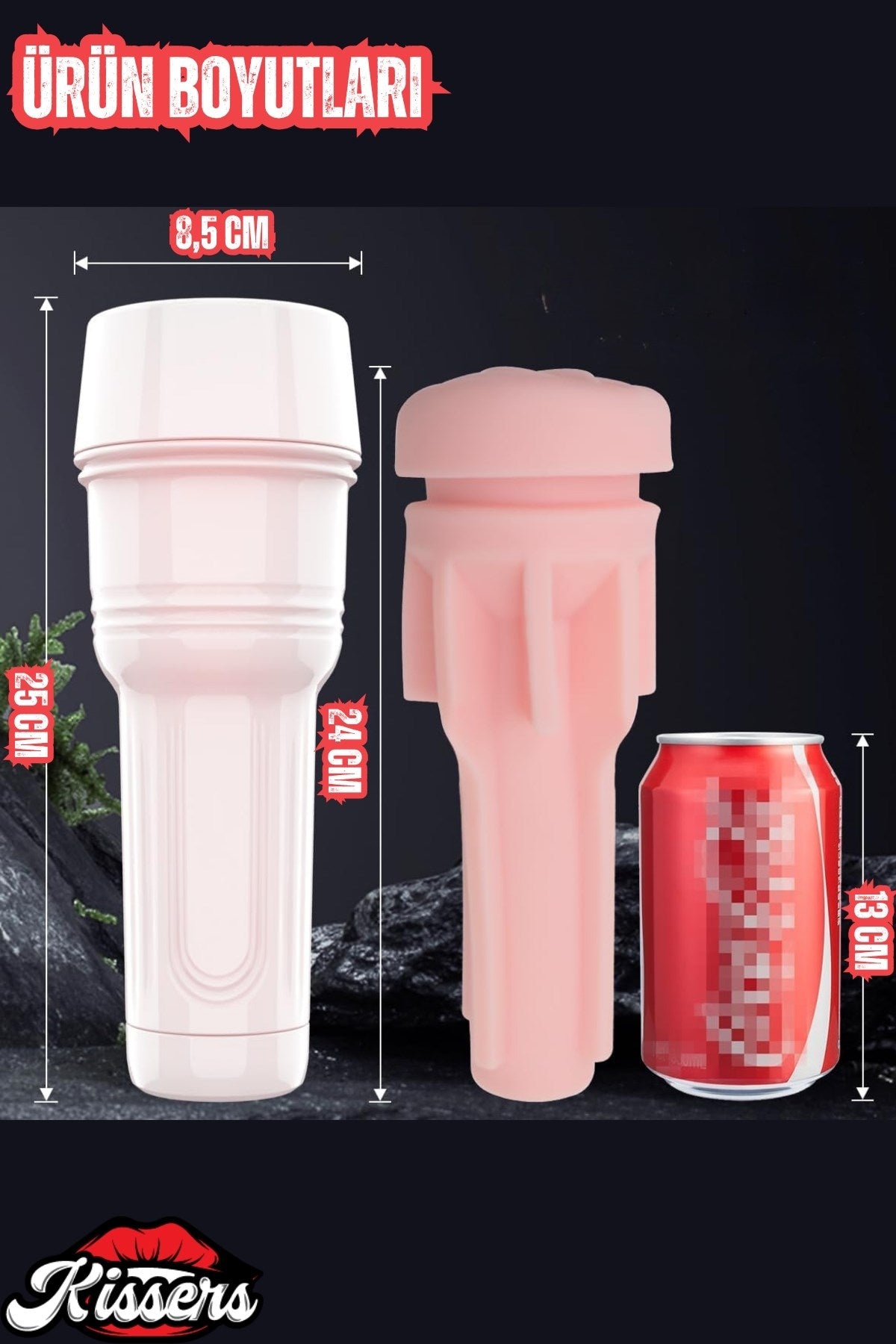 Kolay Saklanabilen Yumuşak Premium Doku Fener Tipi Kupa Suni Vajina Cup Mastürbatör