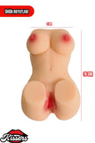10 Farklı Titreşimli Anal Vajinal Isıtmalı 0.9 Kg 16 cm Beyaz Ten Sex Doll Realistik Manken