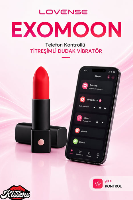 Lovense Dünyanin Her Yerinden Kontrol Edilebilen Exomoon Ruj Vibratör