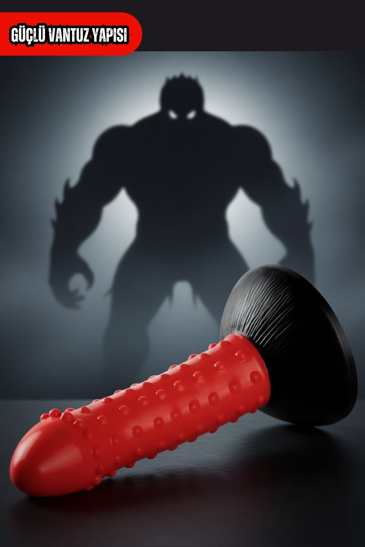 Ultra Gerçekçi Büyük Boy Realistik Kalın Monster Chimera Kırmızı Dildo Yapay Penis 21 cm