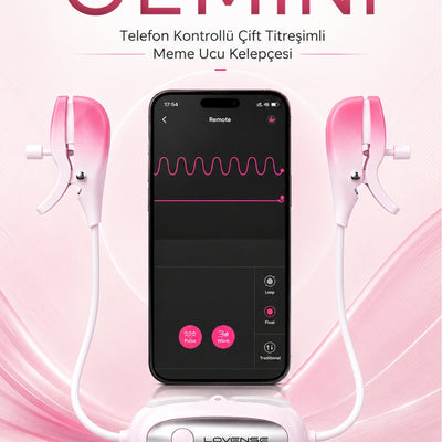 Lovense Gemini Dünyanın Her Yerinden Kontrol Edilebilir Meme Ucu Kelepçesi