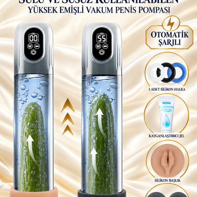 Maximizer Pro Sulu & Susuz Kullanılabilen Yüksek Basınçlı Ayarlı Emişli Eğitici Vakum Penis Pompası