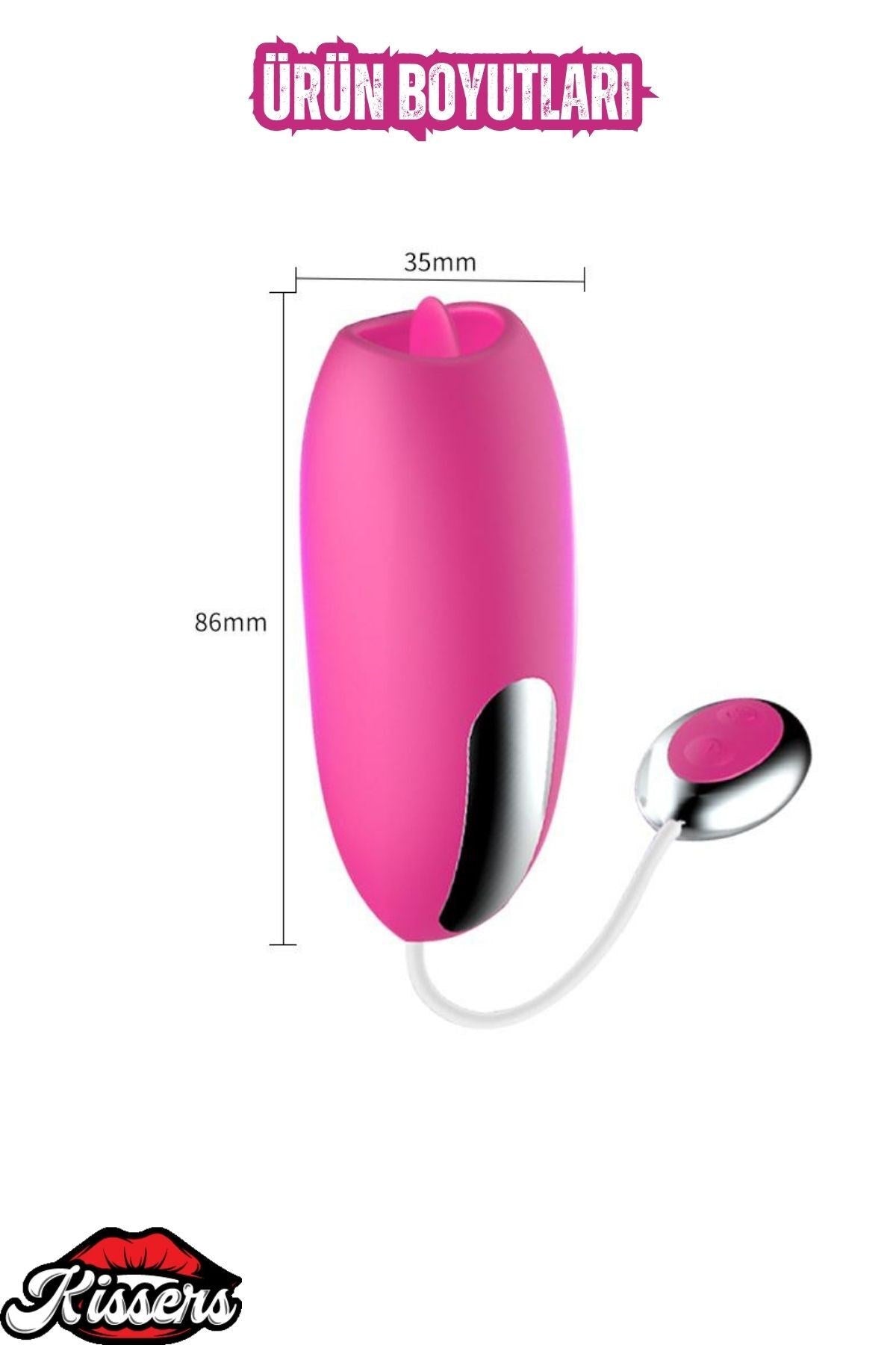 Kumandalı Isıtmalı G-Spot ve Klitoris Uyarıcı Dil Hareketli Vibratör Giyilebilir Vajinal Top