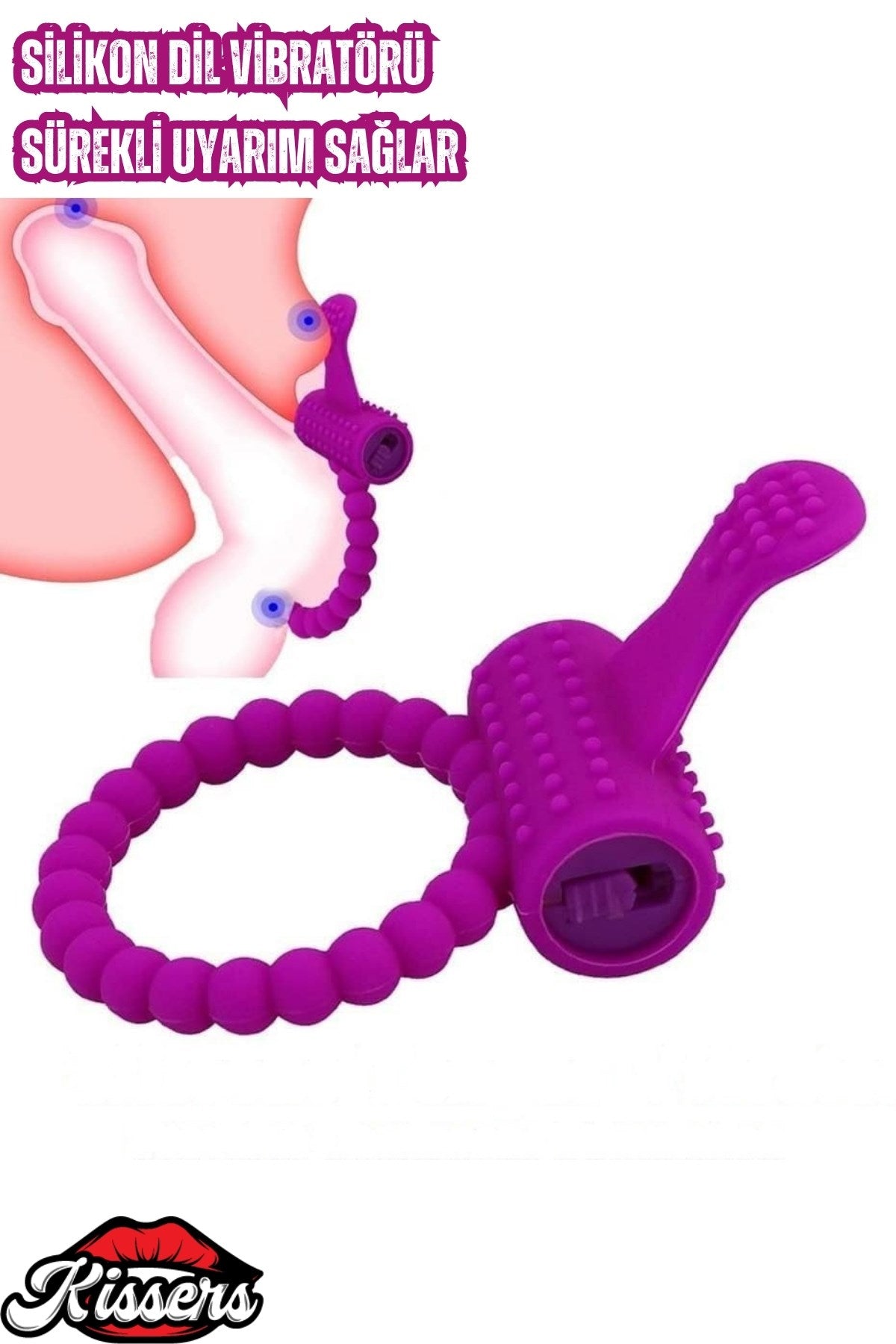 Geç Boşalma Önleyici Noktalı Tırtıklı Klitoris Uyarıcılı Penis Halkası