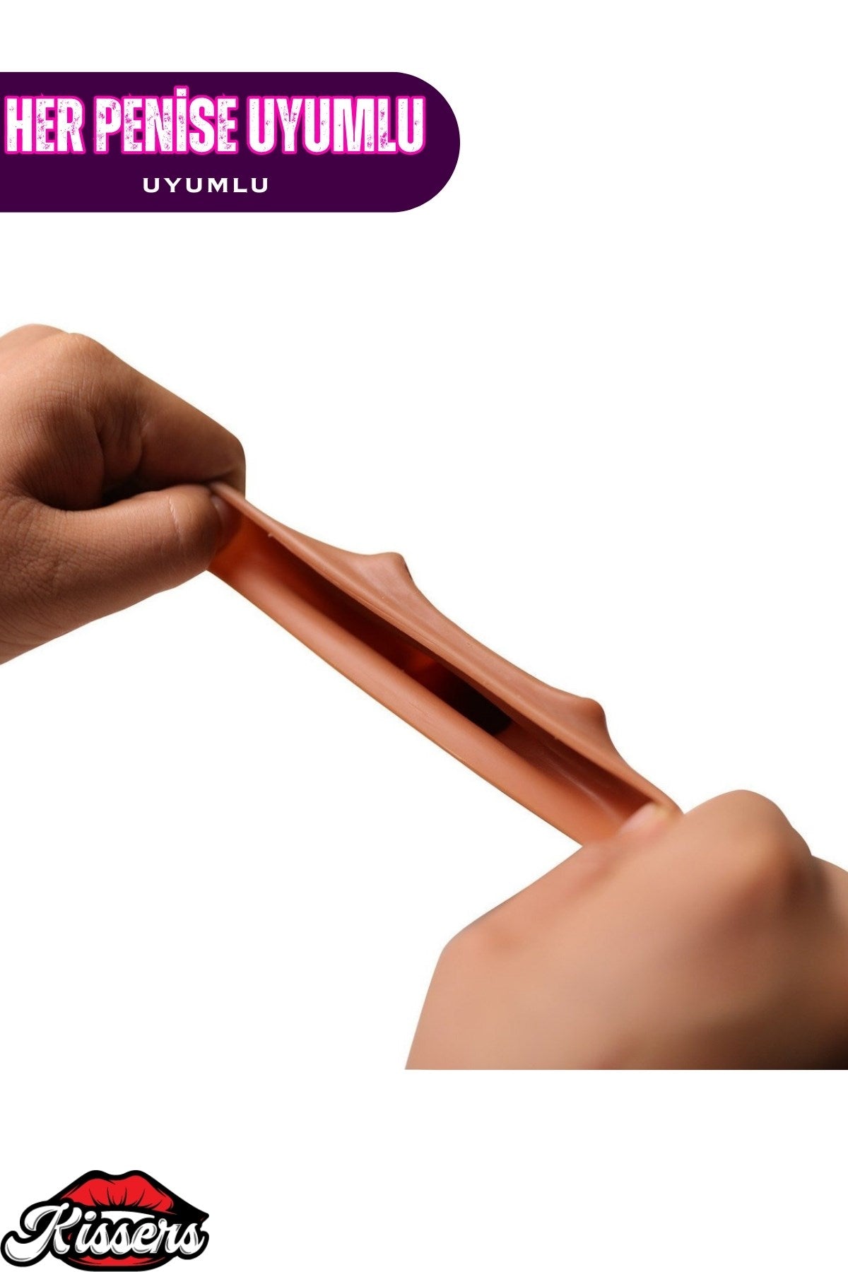 Ultra Realistik Damarlı Gerçekçi Görünüm Melez Renk Testis Girişli  Esnek Yapıda Penis Kılıfı 