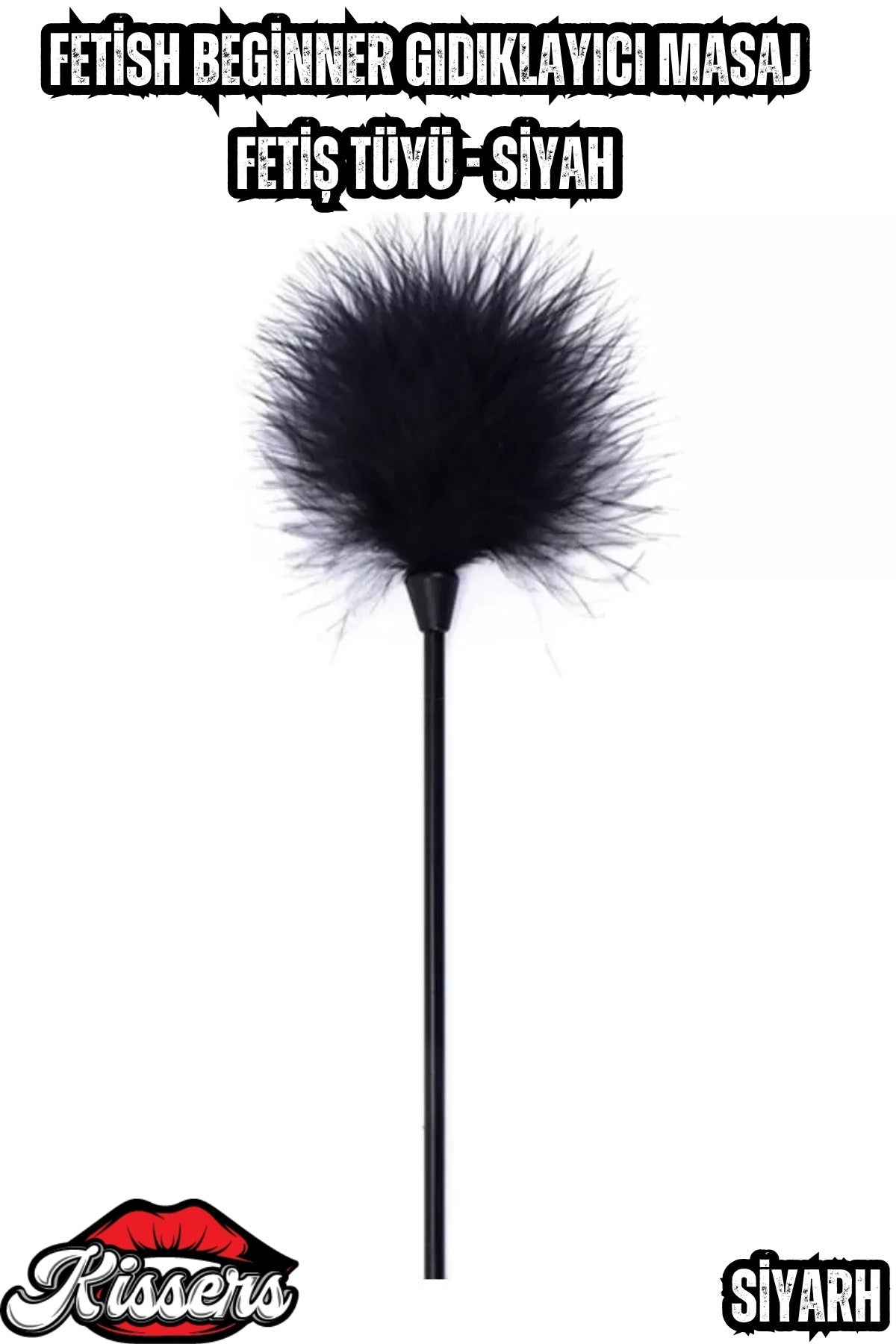 Fetish Beginner Gıdıklayıcı Masaj Fetiş Tüyü - Siyah: 20 Cm