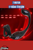 Şarjlı Testis ve Penis Halkalı Güçlü Titreşimli Çift Motorlu Perine ve Uyarıcı Vibratör