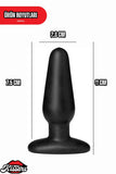 Yeni Başlayanlar İçin Tutamaçlı Kademeli Silikon Genişletici Anal Plug Tıkaç 7.5 Cm