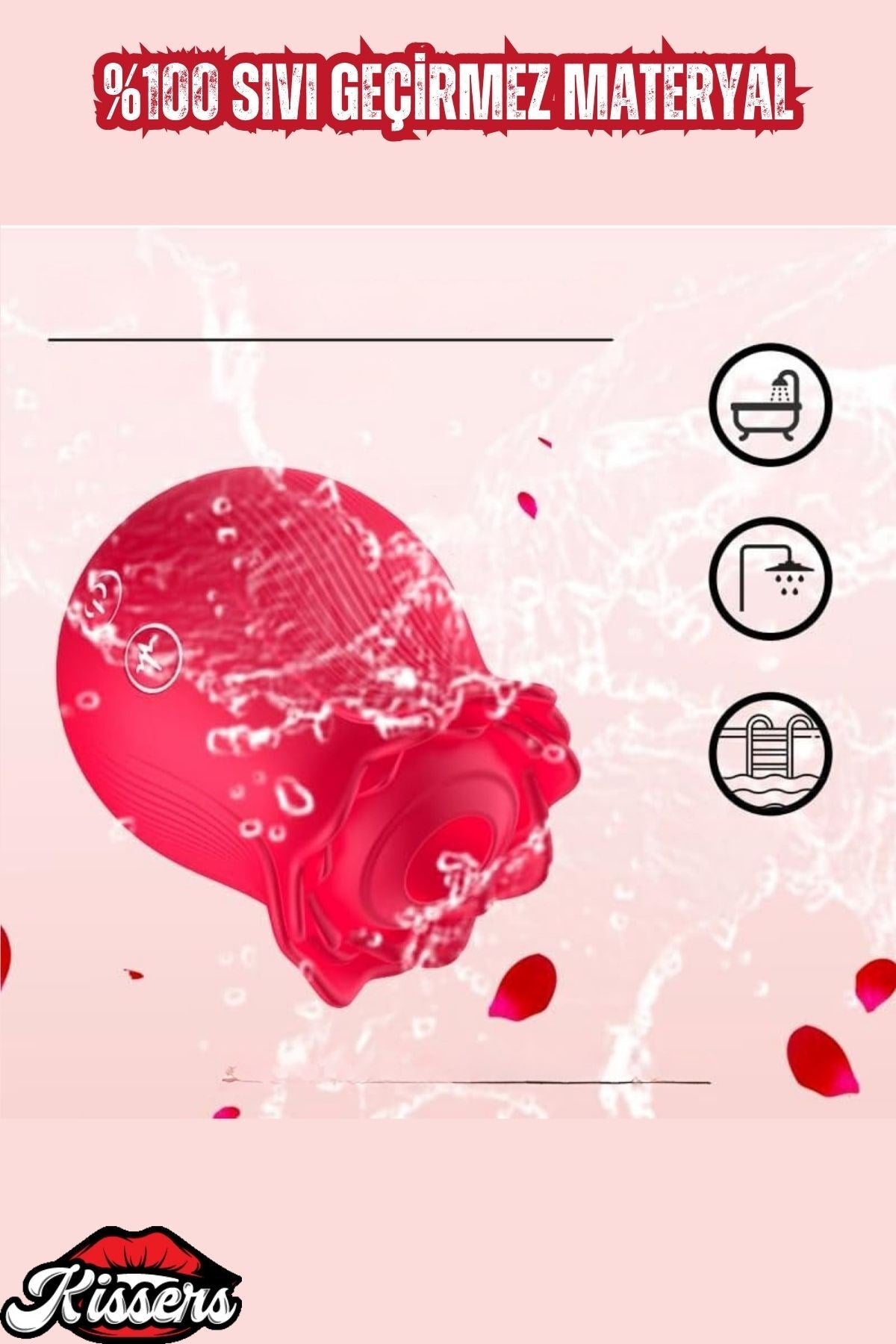 Yeni Nesil Sıvı Geçirmez Medikal Silikon Meme Ucu Klitoris Uyarıcı Emiş Güçlü Mini Gül Vibratör