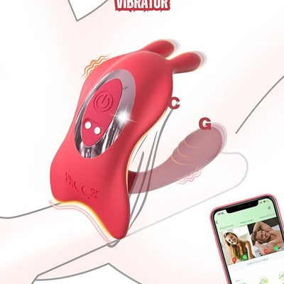 Telefon Kontrollü Şarjlı Taşınabilir G Noktası Ve Vajina Uyarıcı Penis Halkası Tavşan Vibratör