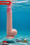 Kablolu Kumandalı Vantuzlu Güçlü Titreşimli Gerçekçi Yapay Penis Realistik Dokuda Dildo 22 cm