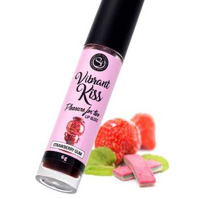 Kissers Secret Play Çilekli Sakız Aromalı Titreşim Etkili Dudak Parlatıcısı 6 Gr
