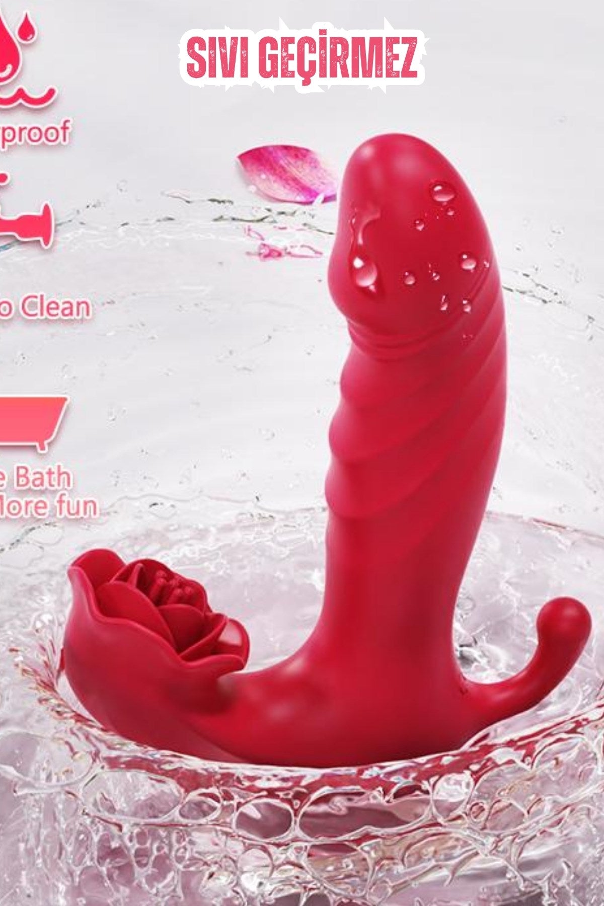 İleri Geri Hareketli Anal Vajina Klitoris Uyarıcılı 3in1 Giyilebilir Vibratör