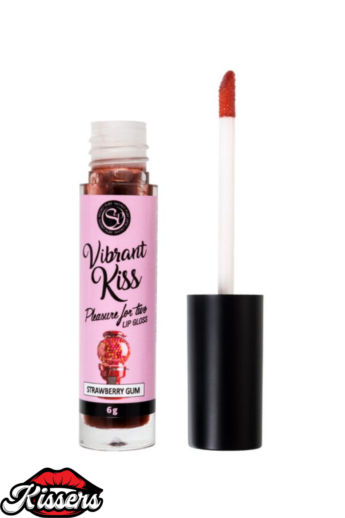 Kissers Secret Play Çilekli Sakız Aromalı Titreşim Etkili Dudak Parlatıcısı 6 Gr